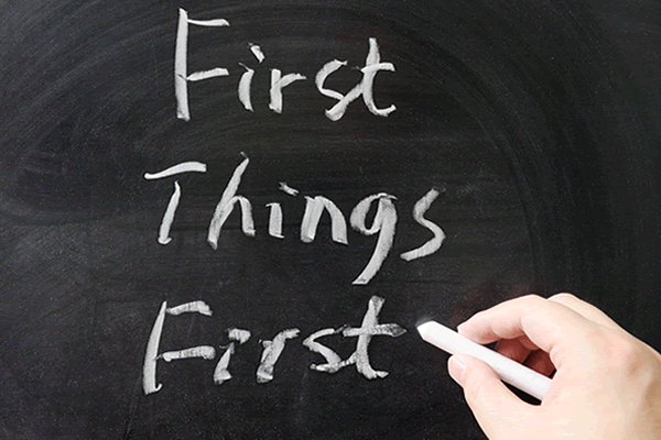 first things first