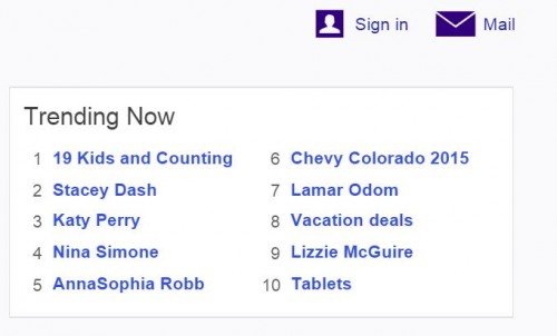 Yahoo Trends