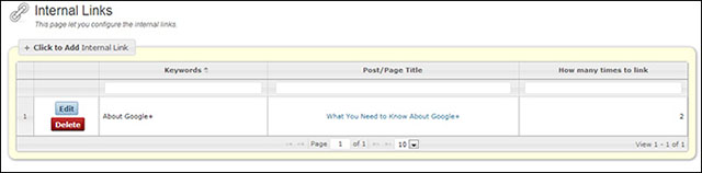 Internal Link Sample