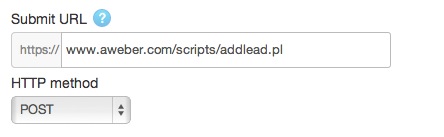 POST URL for Aweber in Twitter Lead Gen card
