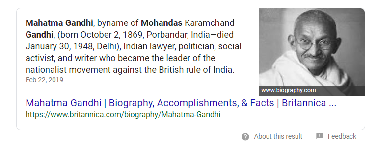 Mahatma Ghandi Position zero