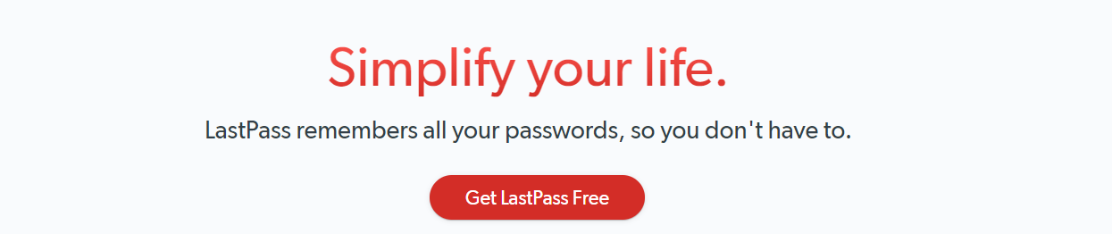 Last Pass landing page gives value