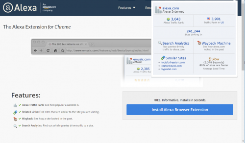 alexa - free seo tool
