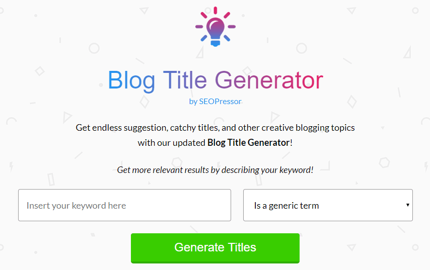 Blog title generator