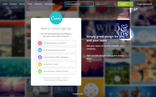 canva - blogging tools