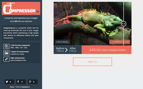 compressor.io - blogging tools