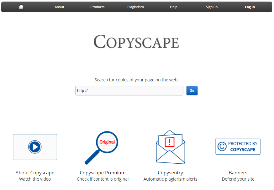 Copyscape is a site that allows you to check if there’s any websites that plagiarise your content.
