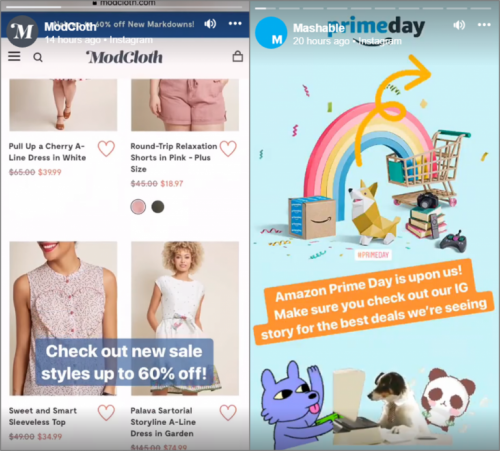 facebook stories example