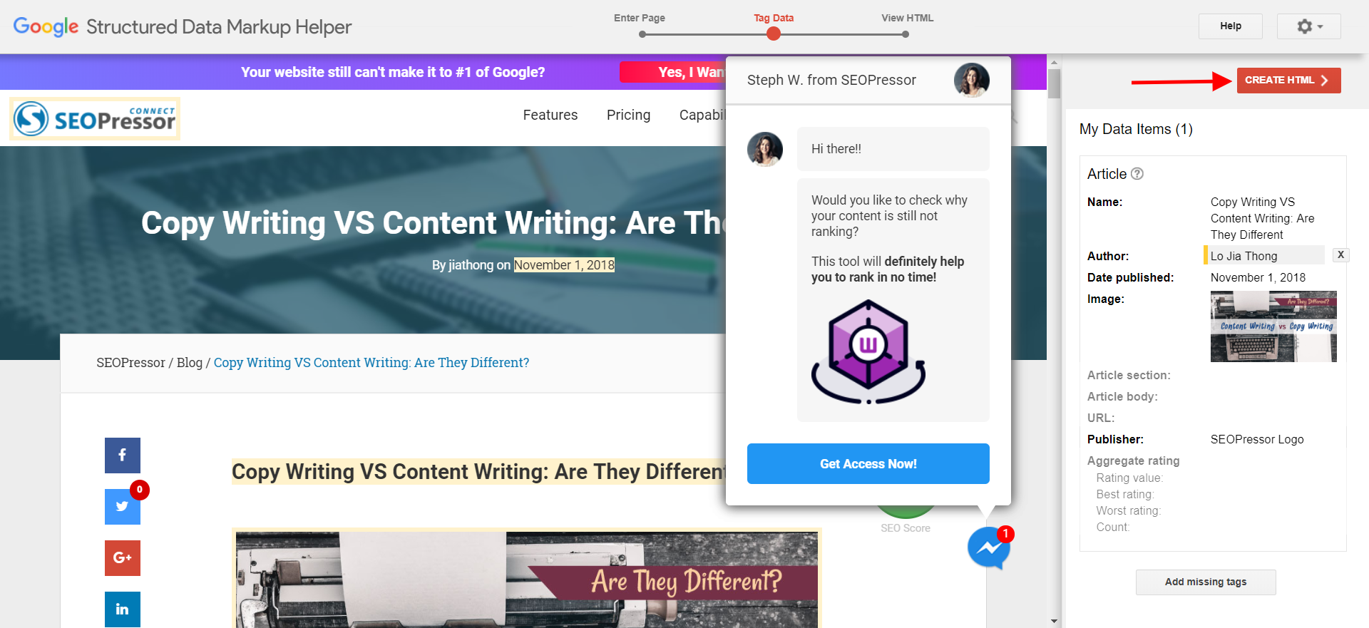 Google Structured Markup Tool 3