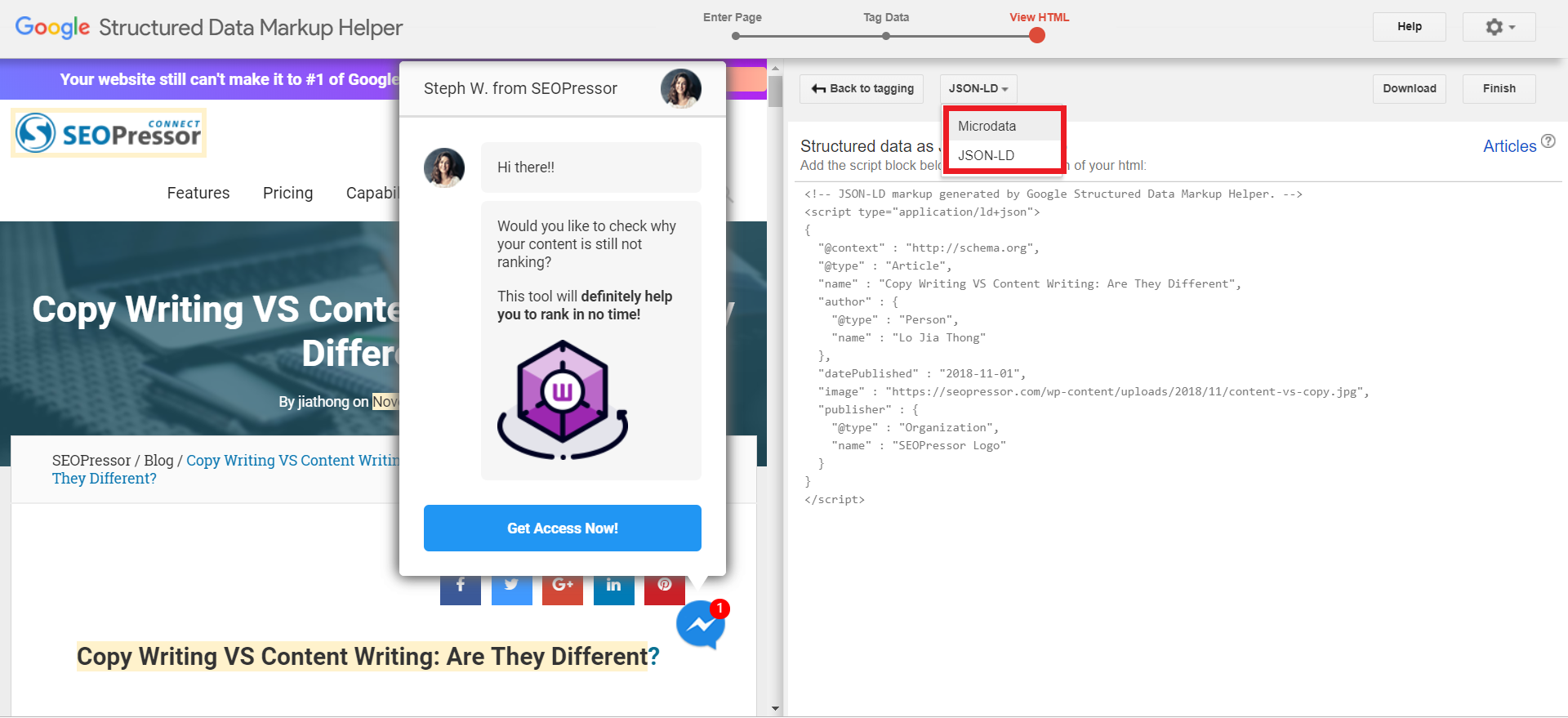 Google Structured Markup Tool 4