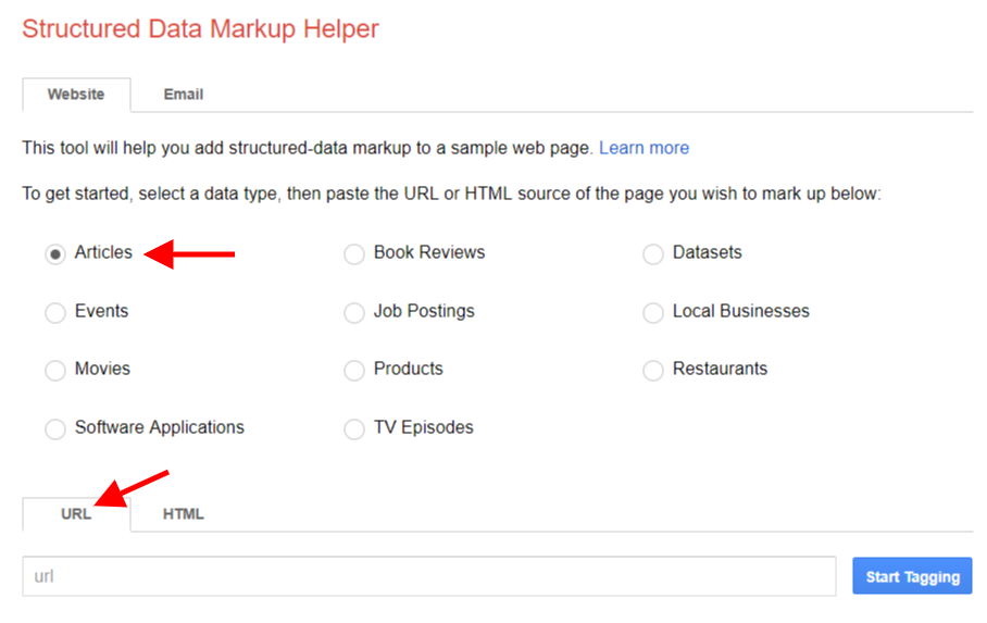 Google Structured Markup Tool