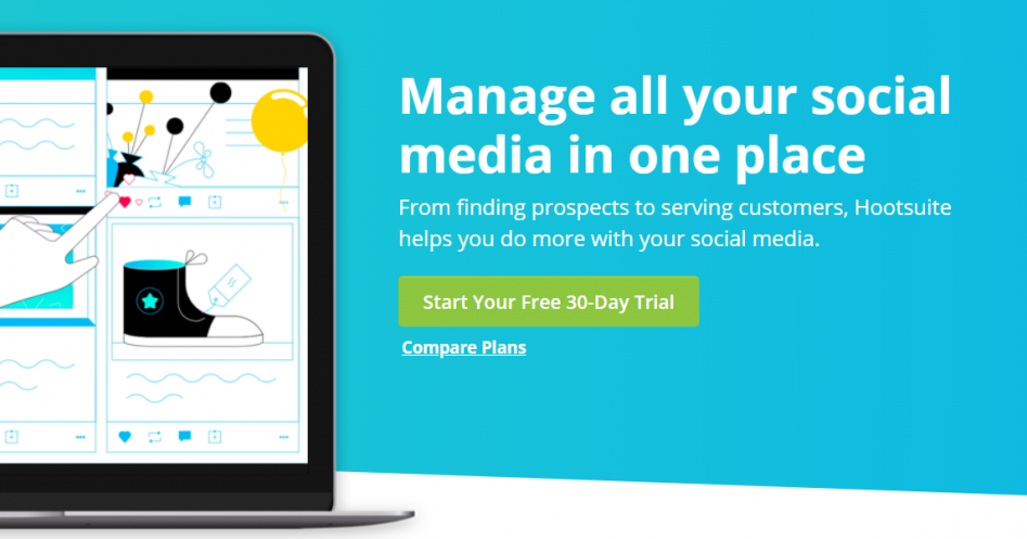 hootsuite start your 30 days free trial