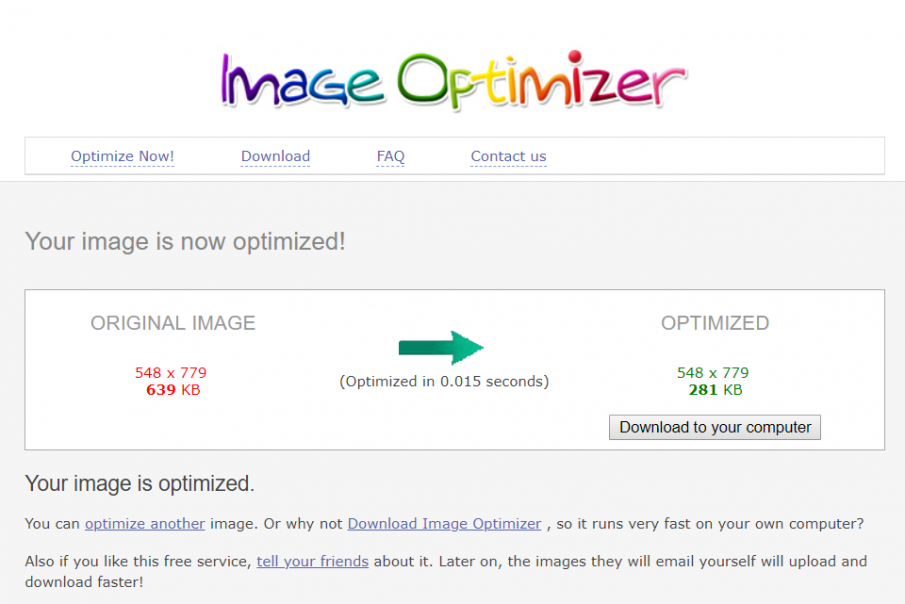 image optimizer - optimize your blog images