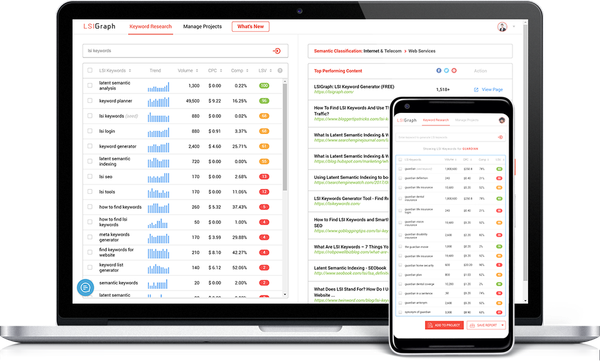 LSIGraph unlimited lsi keywords