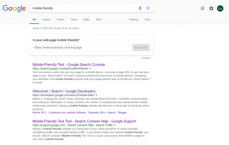 search page