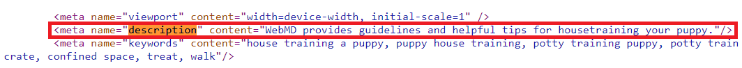 original meta description