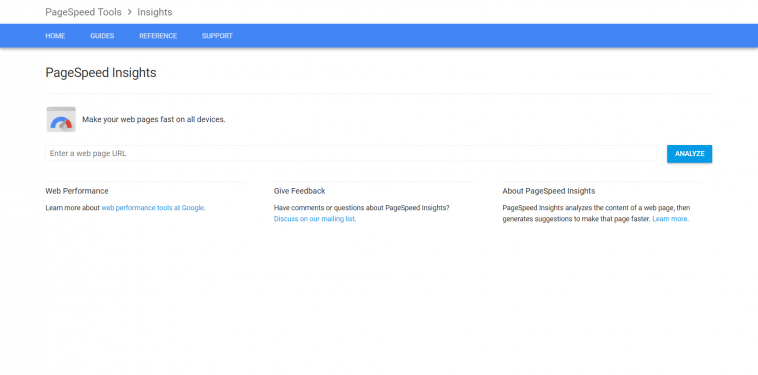page speed insights