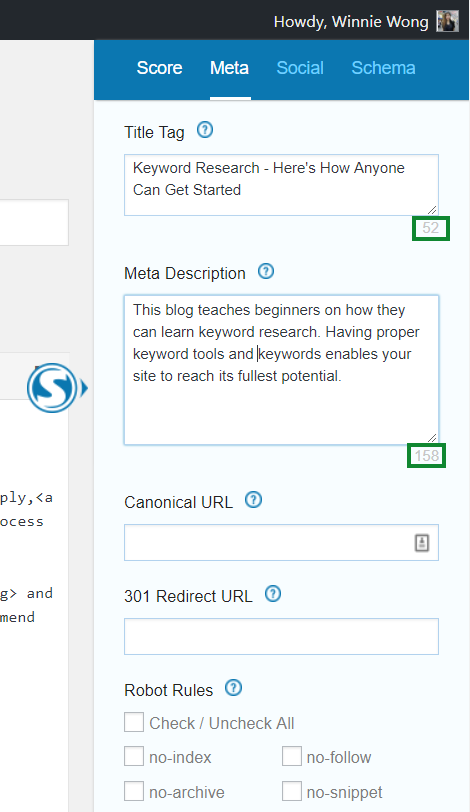 Step 2: Key in Your Title Tag and Meta Description