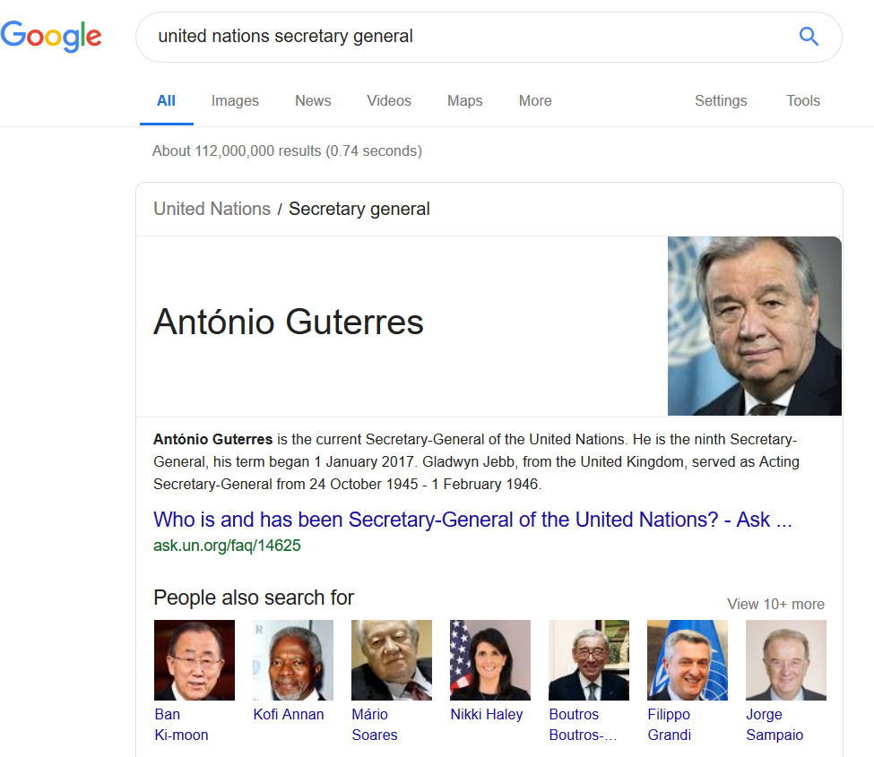 united nations secretary general