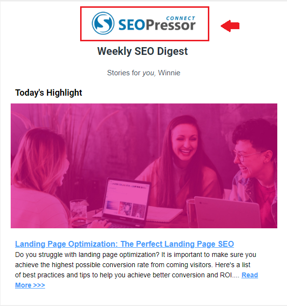 Weekly Newsletter SEOPressor email marketing