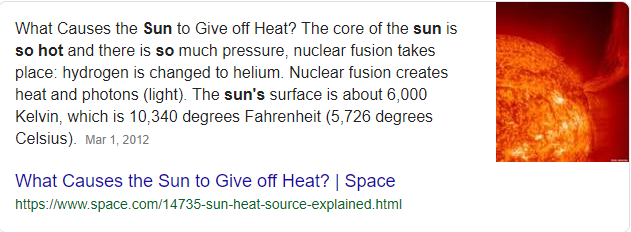 why is the sun so hot - Google Search