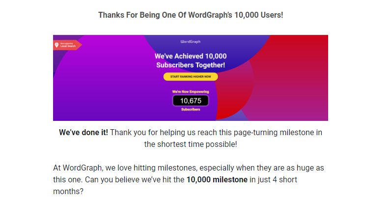 WordGraph Thank You Emails