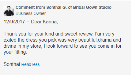 YELP RESPONSE TO A GOOD REVIEW 1